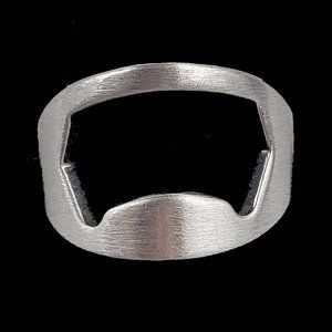 Stainless Steel Bottle Cap Opener Ring Size 10